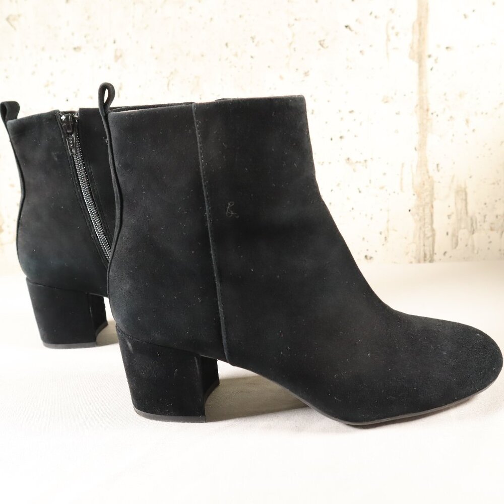 Gianni Bini Jaydennn Booties Boots Size 6.5 M Black Leather Suede Dressy